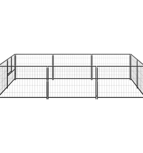Hundezwinger Schwarz 6 m² Stahl