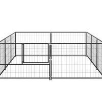 Hundezwinger Schwarz 6 m² Stahl