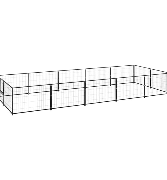 Hundezwinger Schwarz 10 m² Stahl