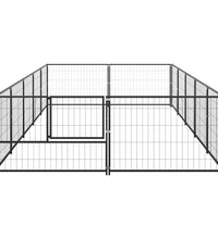 Hundezwinger Schwarz 10 m² Stahl