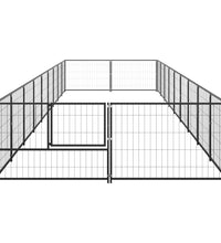 Hundezwinger Schwarz 18 m² Stahl