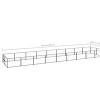 Hundezwinger Schwarz 18 m² Stahl