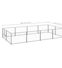 Hundezwinger Silbern 8 m² Stahl