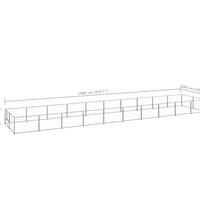 Hundezwinger Silbern 20 m² Stahl