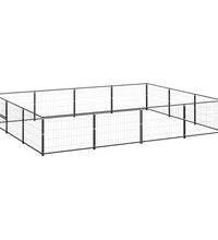 Hundezwinger Schwarz 12 m² Stahl