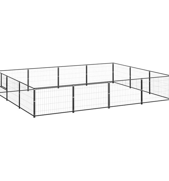 Hundezwinger Schwarz 12 m² Stahl