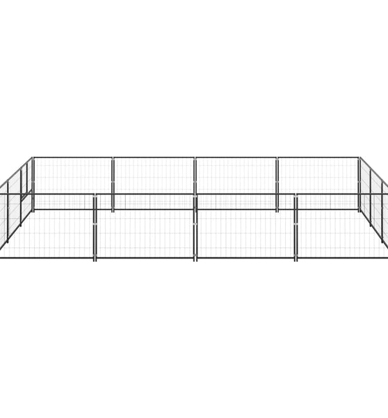 Hundezwinger Schwarz 12 m² Stahl