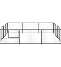 Hundezwinger Schwarz 12 m² Stahl