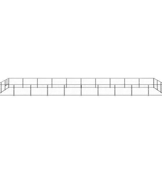 Hundezwinger Schwarz 30 m² Stahl