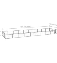 Hundezwinger Schwarz 30 m² Stahl