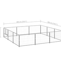 Hundezwinger Silbern 9 m² Stahl
