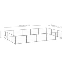 Hundezwinger Silbern 15 m² Stahl