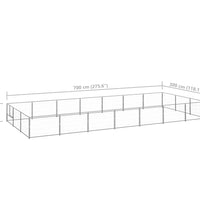Hundezwinger Silbern 21 m² Stahl
