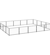 Hundezwinger Schwarz 20 m² Stahl