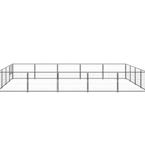 Hundezwinger Schwarz 20 m² Stahl