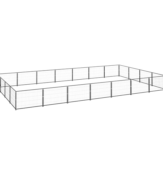 Hundezwinger Schwarz 28 m² Stahl