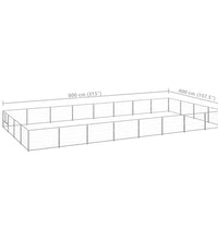 Hundezwinger Silbern 32 m² Stahl
