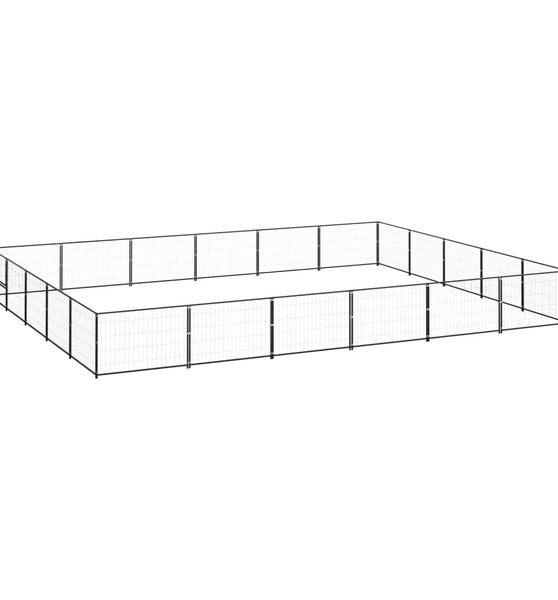 Hundezwinger Schwarz 30 m² Stahl