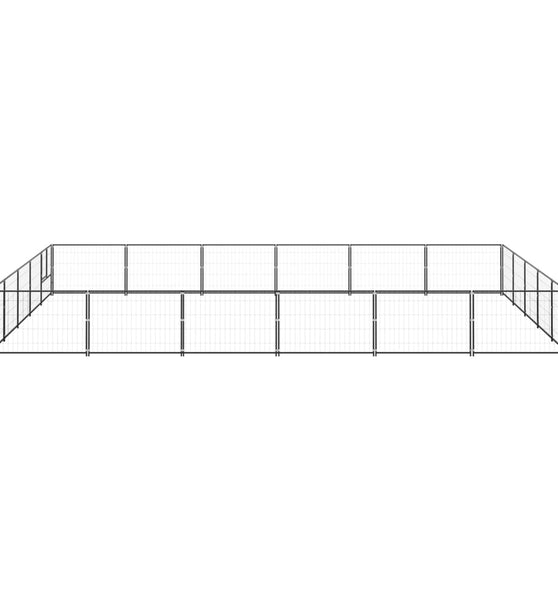 Hundezwinger Schwarz 30 m² Stahl