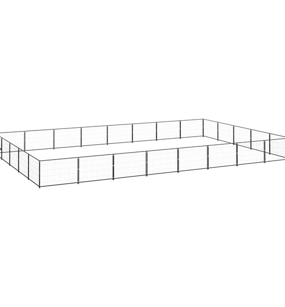 Hundezwinger Schwarz 40 m² Stahl
