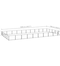 Hundezwinger Schwarz 50 m² Stahl