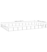 Hundezwinger Silbern 60 m² Stahl