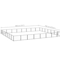 Hundezwinger Schwarz 56 m² Stahl