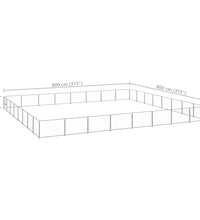 Hundezwinger Silbern 64 m² Stahl