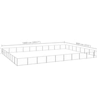 Hundezwinger Silbern 80 m² Stahl