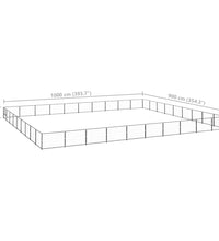 Hundezwinger Schwarz 90 m² Stahl