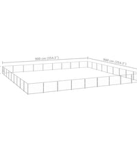 Hundezwinger Silbern 81 m² Stahl