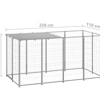 Hundezwinger Silbern 2,42 m² Stahl