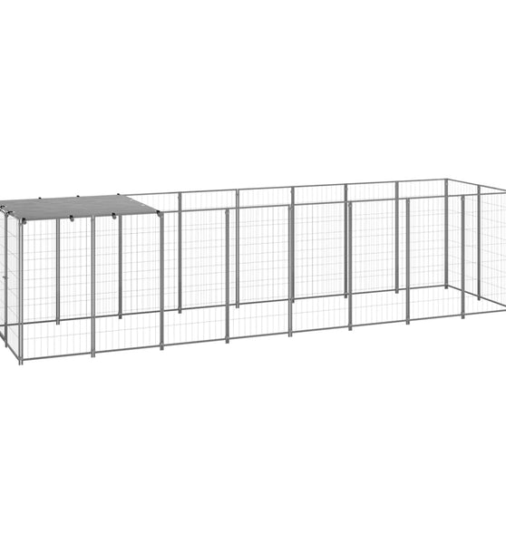 Hundezwinger Silbern 4,84 m² Stahl