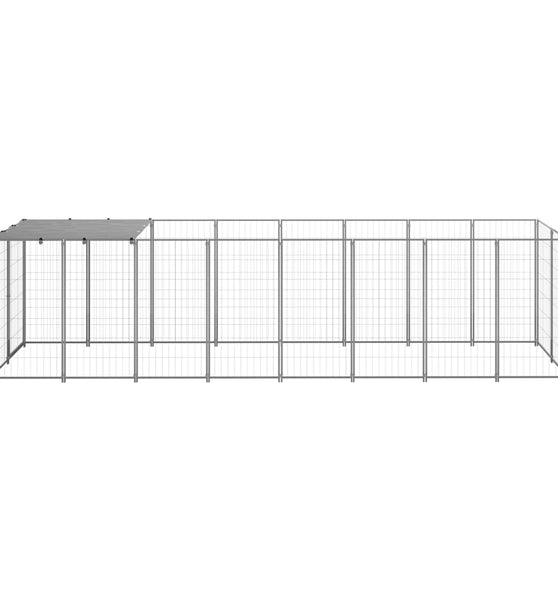 Hundezwinger Silbern 4,84 m² Stahl