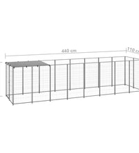 Hundezwinger Silbern 4,84 m² Stahl