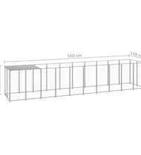 Hundezwinger Silbern 6,05 m² Stahl