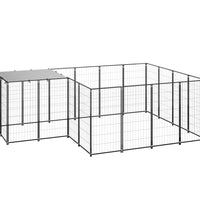 Hundezwinger Schwarz 6,05 m² Stahl