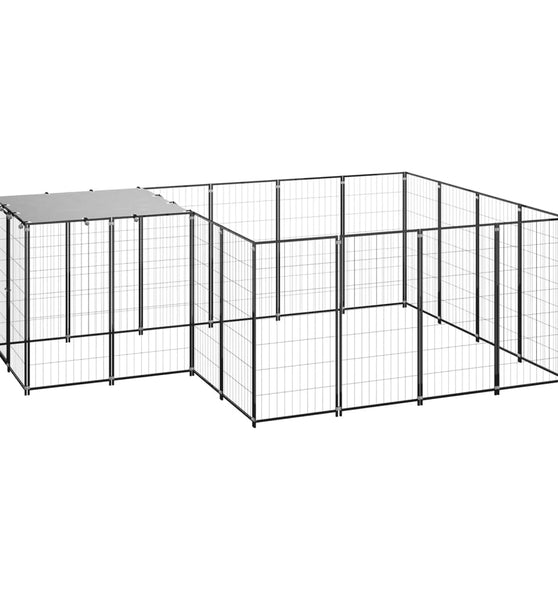 Hundezwinger Schwarz 6,05 m² Stahl