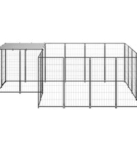 Hundezwinger Schwarz 6,05 m² Stahl