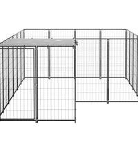 Hundezwinger Schwarz 6,05 m² Stahl