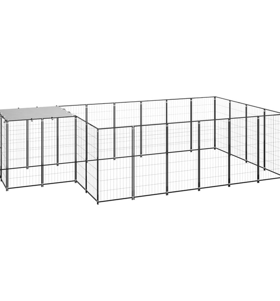 Hundezwinger Schwarz 8,47 m² Stahl