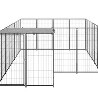 Hundezwinger Schwarz 8,47 m² Stahl