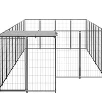 Hundezwinger Schwarz 10,89 m² Stahl