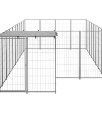 Hundezwinger Silbern 10,89 m² Stahl
