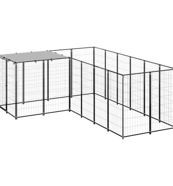 Hundezwinger Schwarz 4,84 m² Stahl