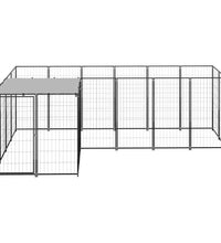 Hundezwinger Schwarz 4,84 m² Stahl