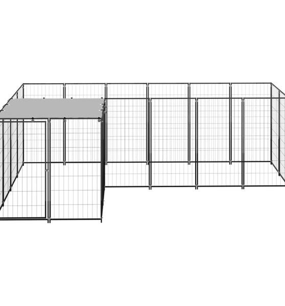 Hundezwinger Schwarz 4,84 m² Stahl