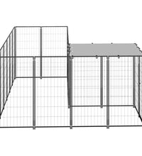 Hundezwinger Schwarz 4,84 m² Stahl