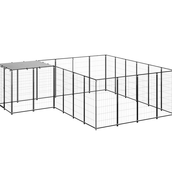 Hundezwinger Schwarz 8,47 m² Stahl