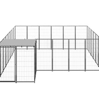 Hundezwinger Schwarz 12,1 m² Stahl